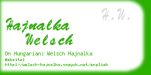 hajnalka welsch business card